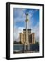 Independence Monument on the Maidan Nezalezhnosti in the Center of Kiev (Kyiv), Ukraine, Europe-Michael Runkel-Framed Photographic Print