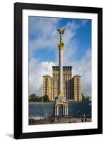 Independence Monument on the Maidan Nezalezhnosti in the Center of Kiev (Kyiv), Ukraine, Europe-Michael Runkel-Framed Photographic Print