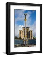 Independence Monument on the Maidan Nezalezhnosti in the Center of Kiev (Kyiv), Ukraine, Europe-Michael Runkel-Framed Photographic Print