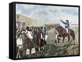 Independence of Argentina. Manuel Belgrano (1770-1820)-Prisma Archivo-Framed Stretched Canvas