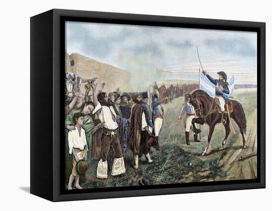 Independence of Argentina. Manuel Belgrano (1770-1820)-Prisma Archivo-Framed Stretched Canvas