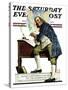 "Independence" or "Ben Franklin" Saturday Evening Post Cover, May 29,1926-Norman Rockwell-Stretched Canvas