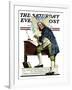 "Independence" or "Ben Franklin" Saturday Evening Post Cover, May 29,1926-Norman Rockwell-Framed Giclee Print