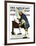 "Independence" or "Ben Franklin" Saturday Evening Post Cover, May 29,1926-Norman Rockwell-Framed Giclee Print