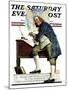 "Independence" or "Ben Franklin" Saturday Evening Post Cover, May 29,1926-Norman Rockwell-Mounted Giclee Print