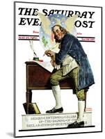 "Independence" or "Ben Franklin" Saturday Evening Post Cover, May 29,1926-Norman Rockwell-Mounted Giclee Print