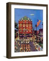 "Independence Parade," July 7, 1945-John Falter-Framed Giclee Print