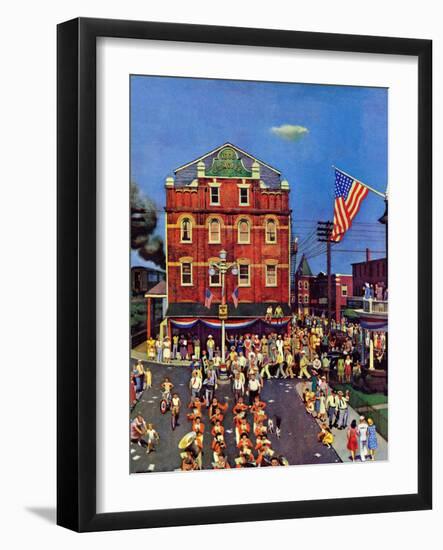 "Independence Parade," July 7, 1945-John Falter-Framed Giclee Print