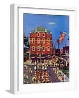 "Independence Parade," July 7, 1945-John Falter-Framed Giclee Print