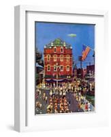 "Independence Parade," July 7, 1945-John Falter-Framed Giclee Print