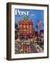 "Independence Parade," Saturday Evening Post Cover, July 7, 1945-John Falter-Framed Premium Giclee Print