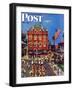 "Independence Parade," Saturday Evening Post Cover, July 7, 1945-John Falter-Framed Premium Giclee Print