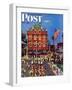 "Independence Parade," Saturday Evening Post Cover, July 7, 1945-John Falter-Framed Premium Giclee Print