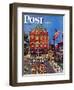 "Independence Parade," Saturday Evening Post Cover, July 7, 1945-John Falter-Framed Premium Giclee Print