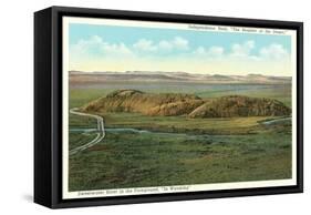 Independence Rock, Register of the Desert, Wyoming-null-Framed Stretched Canvas