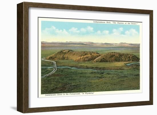 Independence Rock, Register of the Desert, Wyoming-null-Framed Art Print