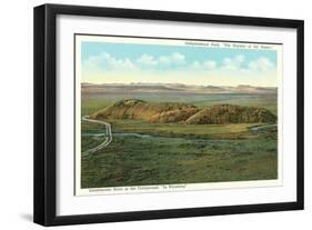 Independence Rock, Register of the Desert, Wyoming-null-Framed Art Print