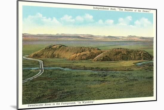 Independence Rock, Register of the Desert, Wyoming-null-Mounted Art Print