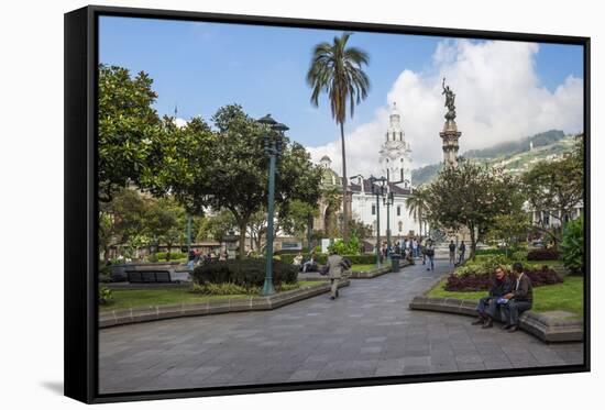 Independence Square, Metropolitan Cathedral, Memorial to the Heroes of the Independence-Gabrielle and Michael Therin-Weise-Framed Stretched Canvas