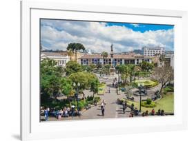 Independence Square, the principal and central public square of Quito, Ecuador, South America-Alexandre Rotenberg-Framed Photographic Print