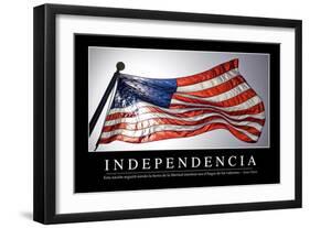 Independencia. Cita Inspiradora Y Póster Motivacional-null-Framed Photographic Print