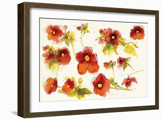 Independent Blooms Element VI-Shirley Novak-Framed Art Print