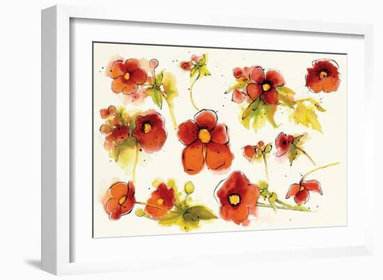 Independent Blooms Element VI-Shirley Novak-Framed Art Print