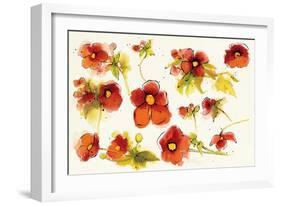 Independent Blooms Element VI-Shirley Novak-Framed Art Print