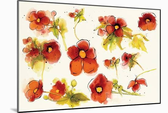 Independent Blooms Element VI-Shirley Novak-Mounted Art Print