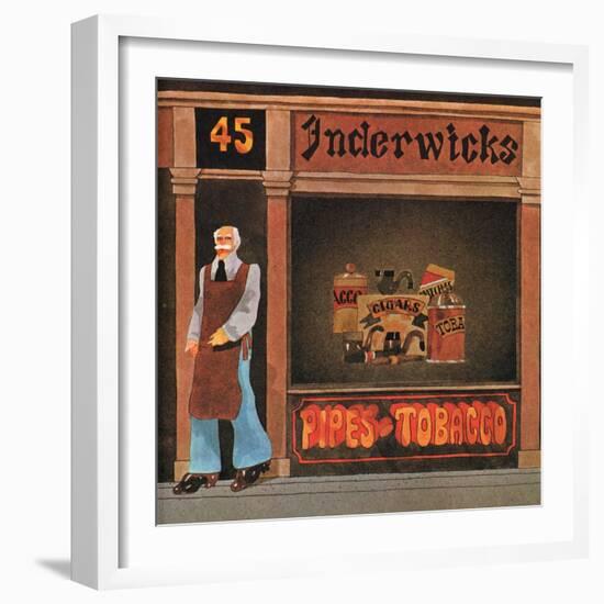 Inderwick's Shop, from 'Carnaby Street' by Tom Salter, 1970-Malcolm English-Framed Giclee Print