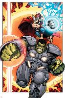 Indestructible Hulk #8 Cover: Thor, Hulk-Walt Simonson-Lamina Framed Poster