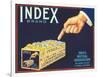 Index Lemon Label-null-Framed Art Print