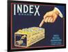 Index Lemon Label-null-Framed Art Print