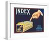 Index Lemon Label-null-Framed Art Print