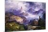 Index Peak, Yellowstone National Park-Thomas Moran-Mounted Premium Giclee Print