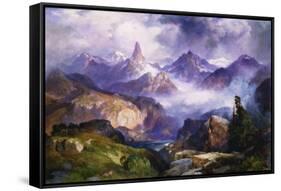 Index Peak, Yellowstone National Park-Thomas Moran-Framed Stretched Canvas