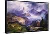 Index Peak, Yellowstone National Park-Thomas Moran-Framed Stretched Canvas