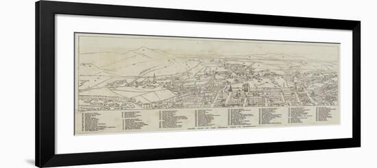 Index Plan of the General View of Edinburgh-null-Framed Giclee Print