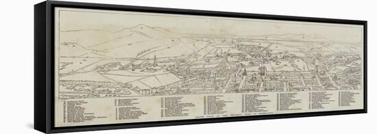 Index Plan of the General View of Edinburgh-null-Framed Stretched Canvas