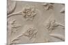 India, Agra, Taj Mahal. Detail of Carved Marble with Flower Design-Cindy Miller Hopkins-Mounted Photographic Print