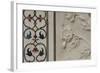 India, Agra, Taj Mahal. Detail of Marble Inlay with Carved Flowers-Cindy Miller Hopkins-Framed Photographic Print