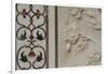 India, Agra, Taj Mahal. Detail of Marble Inlay with Carved Flowers-Cindy Miller Hopkins-Framed Photographic Print