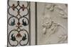 India, Agra, Taj Mahal. Detail of Marble Inlay with Carved Flowers-Cindy Miller Hopkins-Mounted Premium Photographic Print