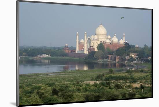India, Agra. Taj Mahal from the Red Fort of Agra. Sandstone Fortress-Cindy Miller Hopkins-Mounted Photographic Print