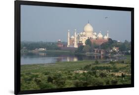 India, Agra. Taj Mahal from the Red Fort of Agra. Sandstone Fortress-Cindy Miller Hopkins-Framed Photographic Print