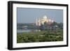 India, Agra. Taj Mahal from the Red Fort of Agra. Sandstone Fortress-Cindy Miller Hopkins-Framed Photographic Print