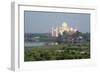 India, Agra. Taj Mahal from the Red Fort of Agra. Sandstone Fortress-Cindy Miller Hopkins-Framed Photographic Print