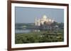 India, Agra. Taj Mahal from the Red Fort of Agra. Sandstone Fortress-Cindy Miller Hopkins-Framed Photographic Print