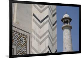 India, Agra, Taj Mahal. Memorial to Queen Mumtaz Mahal. Geometric Wall-Cindy Miller Hopkins-Framed Photographic Print