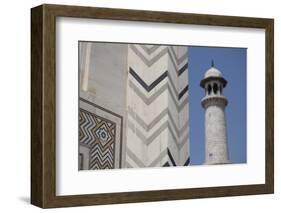 India, Agra, Taj Mahal. Memorial to Queen Mumtaz Mahal. Geometric Wall-Cindy Miller Hopkins-Framed Photographic Print